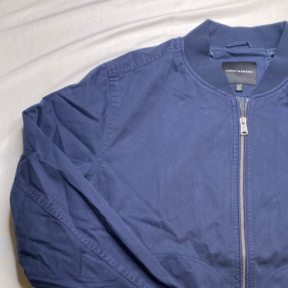 Lucky Brand Deep Blue Bomber Jacket - Picture 3 of 16